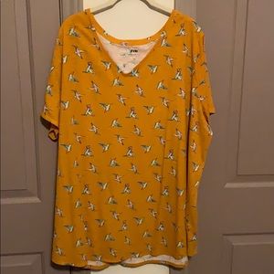 Yellow Hummingbird Tee size 3X